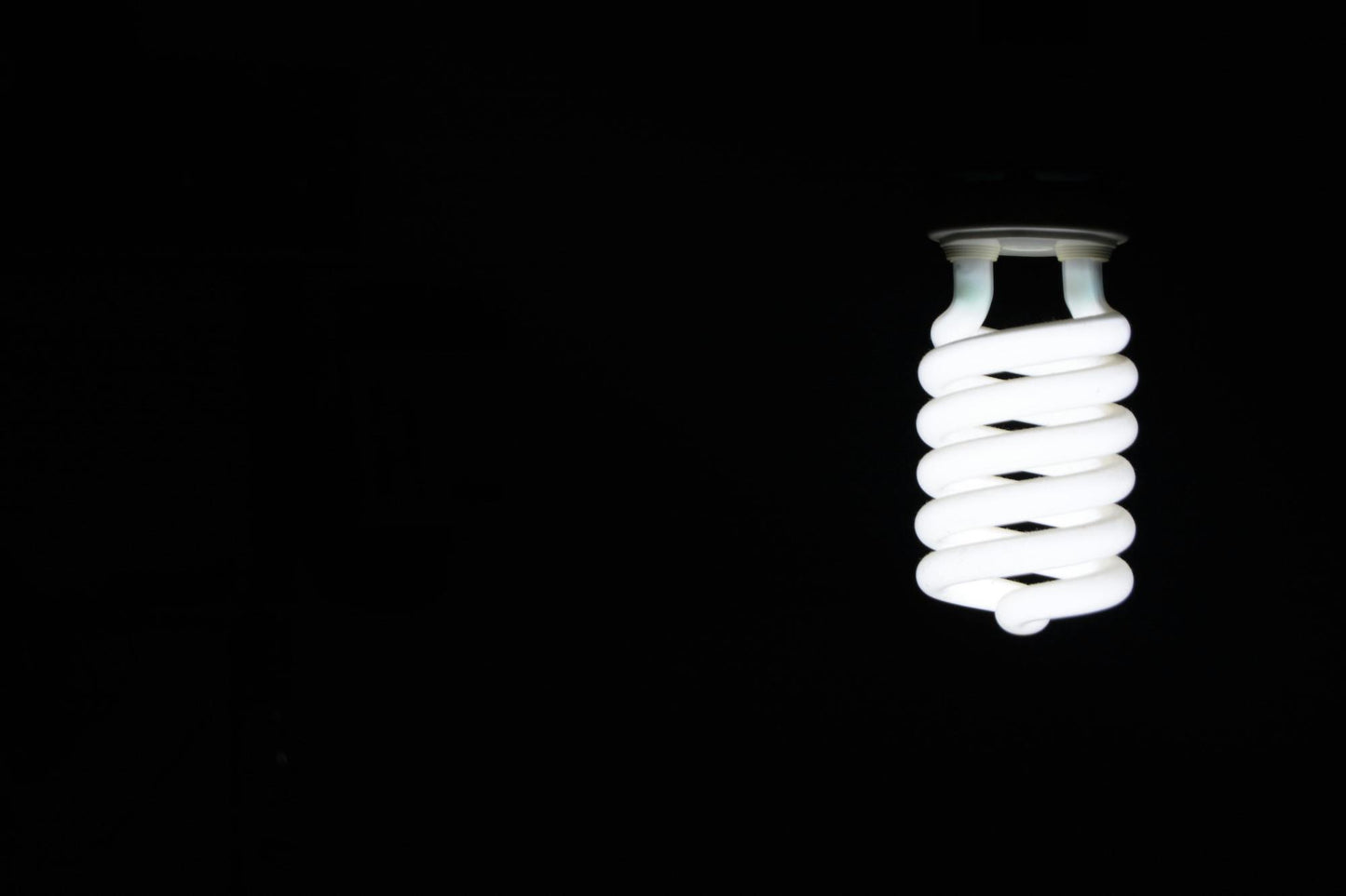 led light bulb on black background