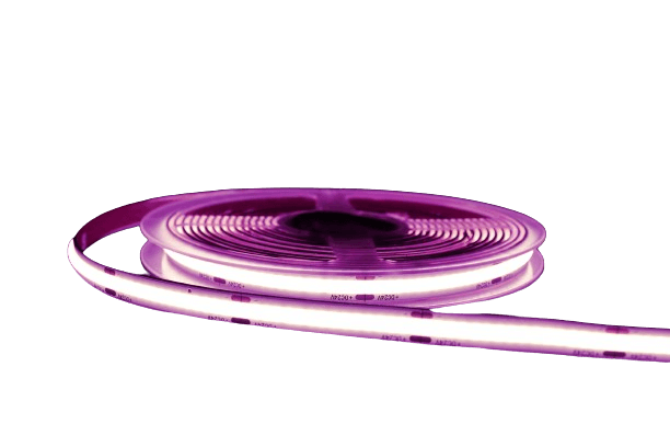 illuminated purple dotless LED strip