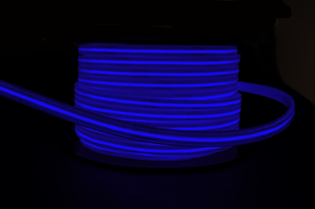 blue coiled cob led light strip