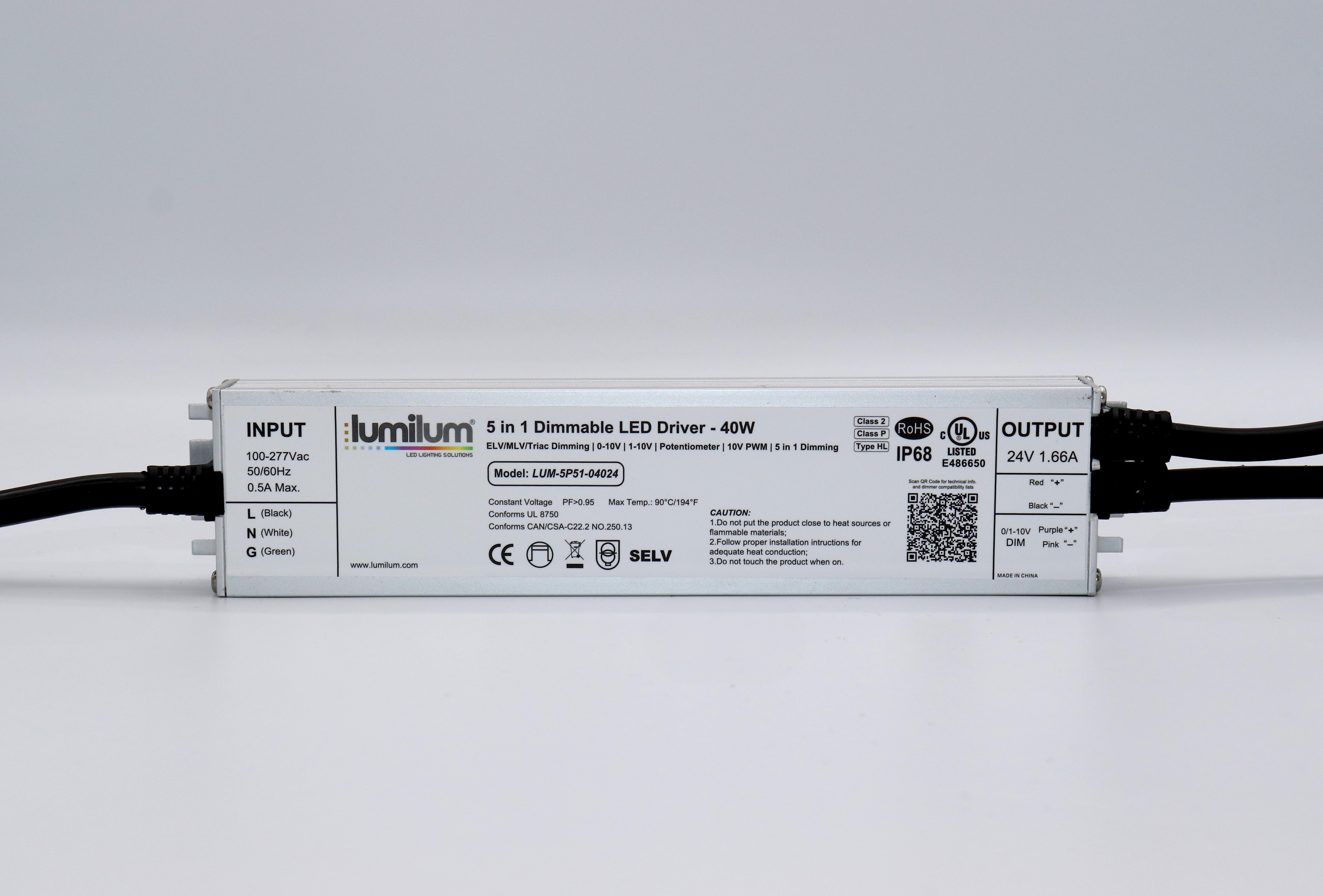 lumi Waterproof 5-in-1 Dimmable Universal LED Transformer - 24V