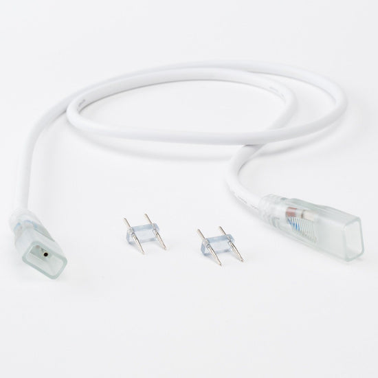 white led strip jumper cable with dual square heads and two led pins