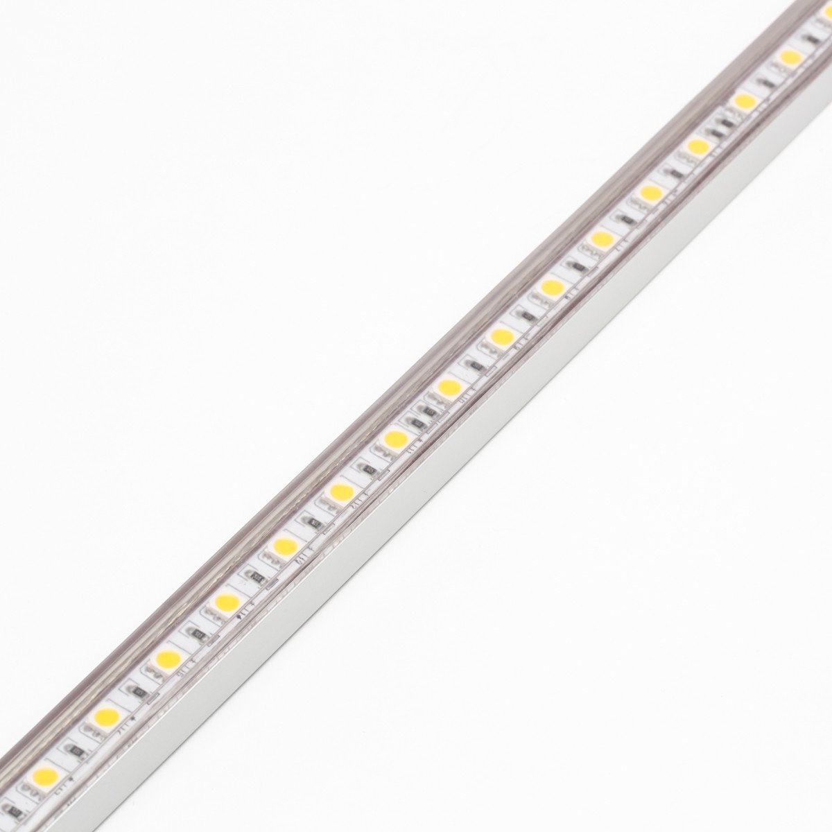 aluminum u channel track with led strip light laid in