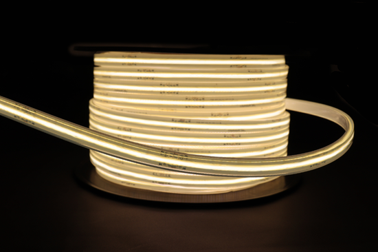3000K warm white coiled cob led light strip from Lumilum