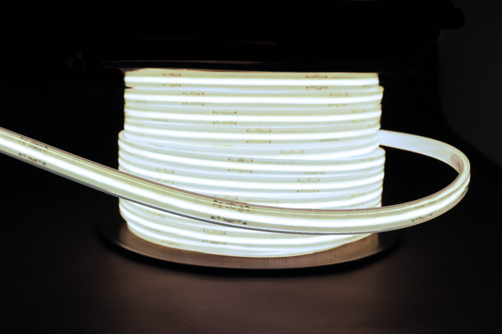 Load image into Gallery viewer, 5500k cool white coiled cob led light strip from Lumilum
