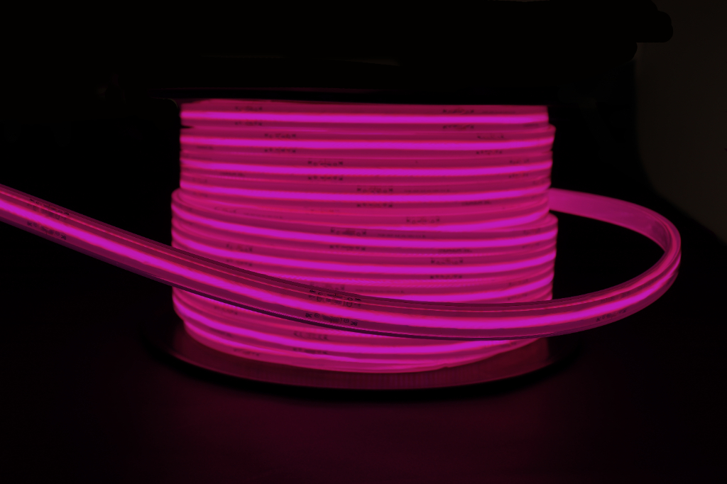 pink coiled cob led light strip