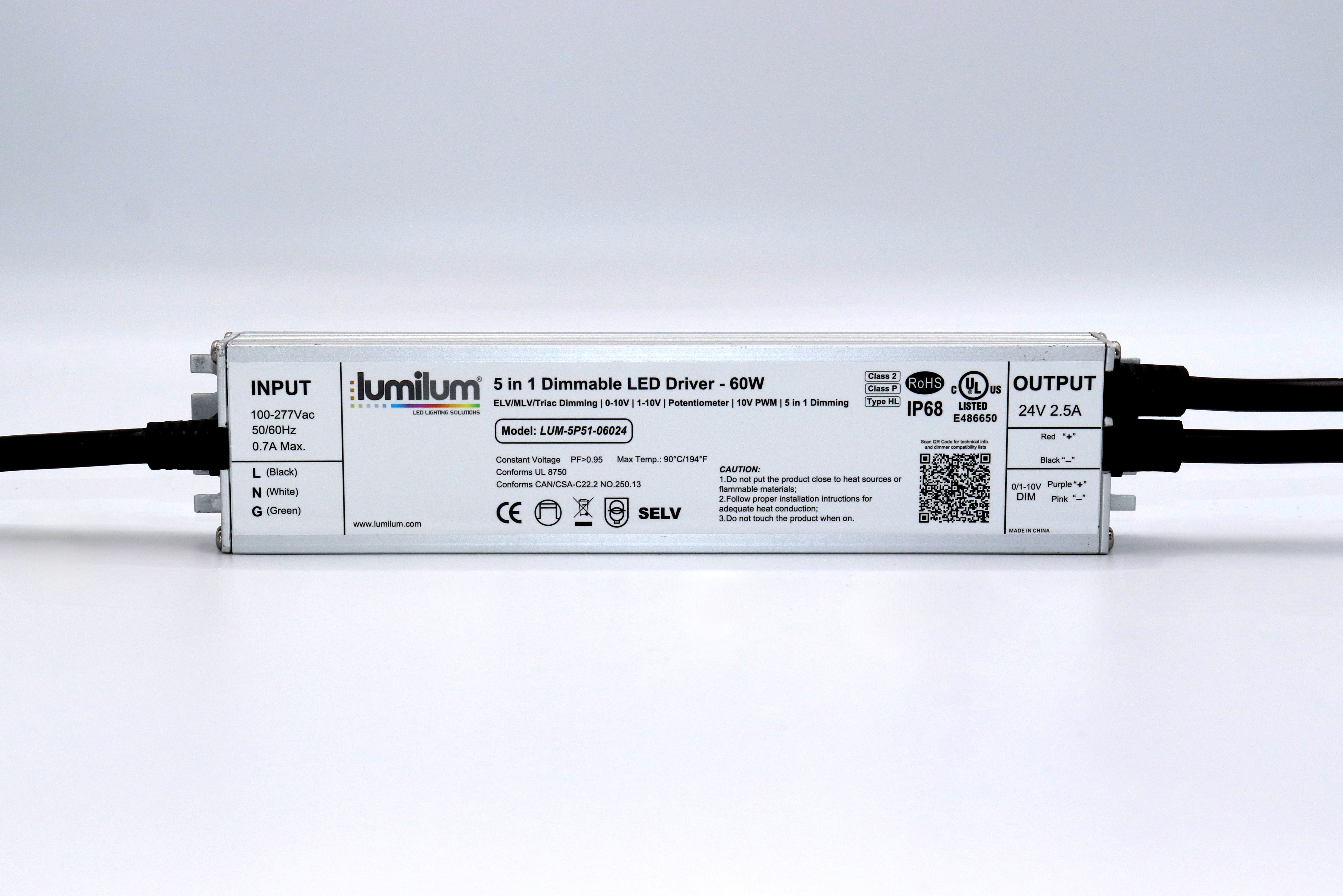 lumi Waterproof 5-in-1 Dimmable Universal LED Transformer - 24V