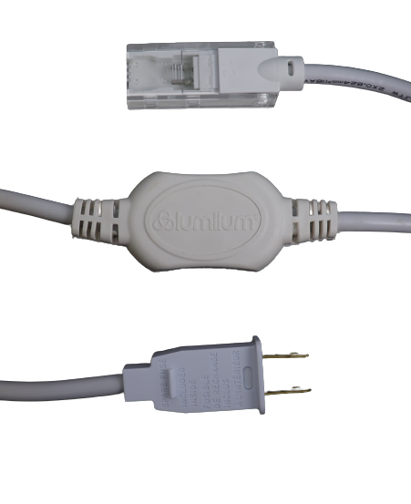 white power plug for led strip lights