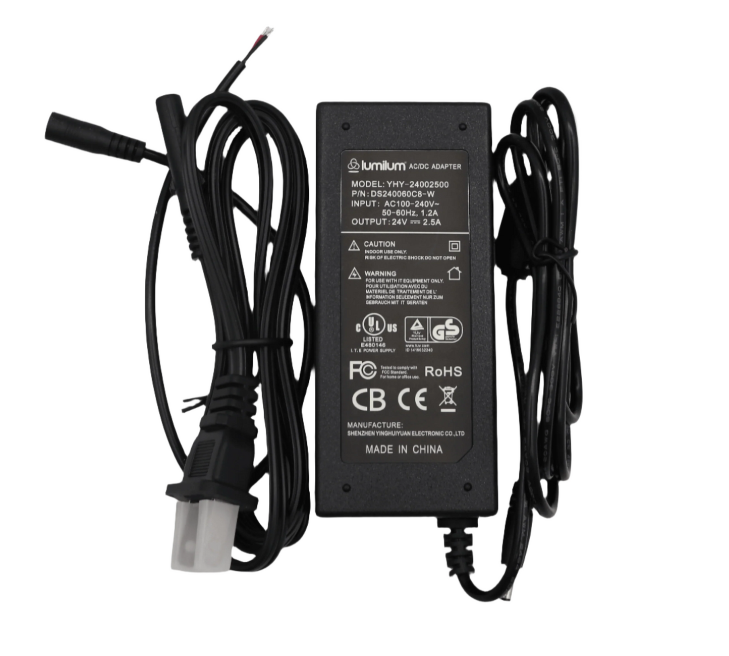 24V LED Plug in Power Adapters 36W 60W 96W Lumilum 60 Watts