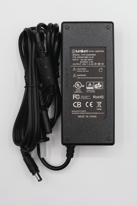 black 96 watt led light adapter with cables