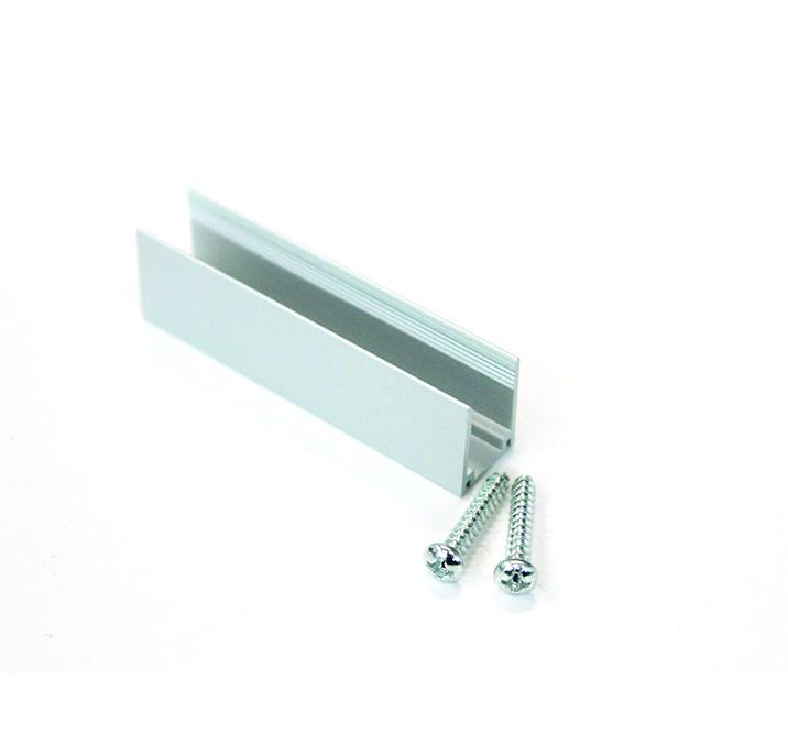 silver aluminum led channel track with two screws on the side for LED lights from Lumilum