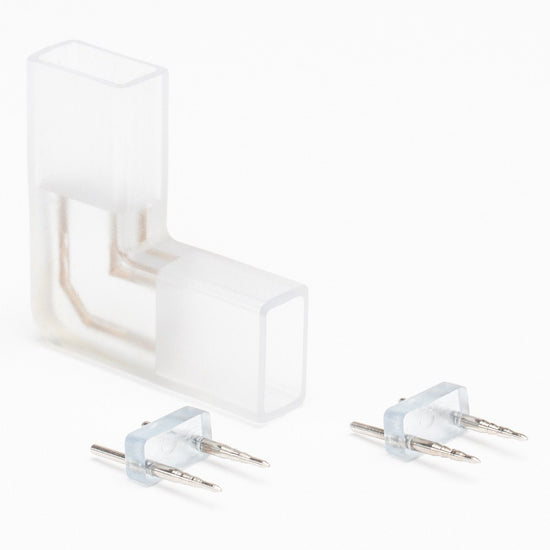 clear led corner connector with two led pins