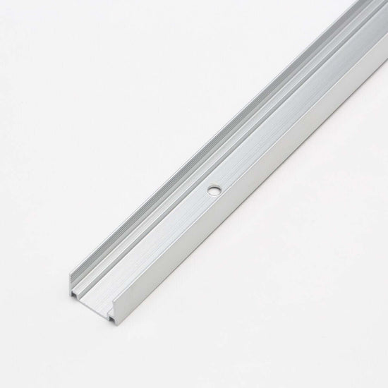 silver aluminum led channel shown from a three quarter angle