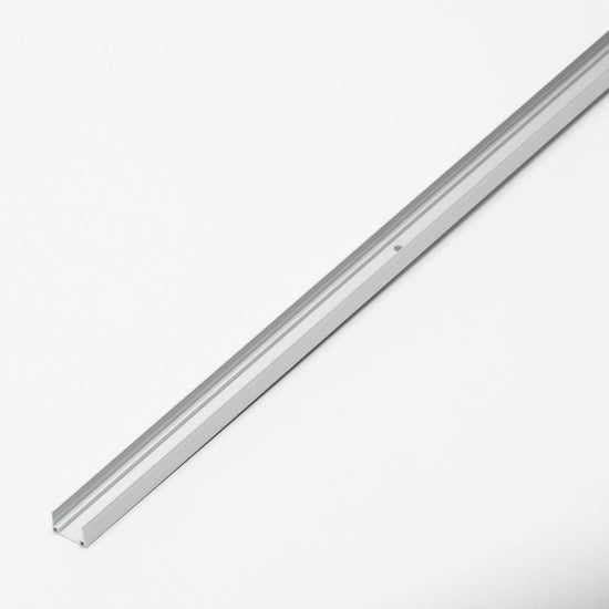 silver aluminum led channel shown from a three quarter angle