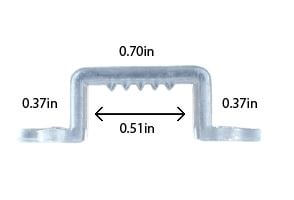 measurement diagram for lumilum mounting clips