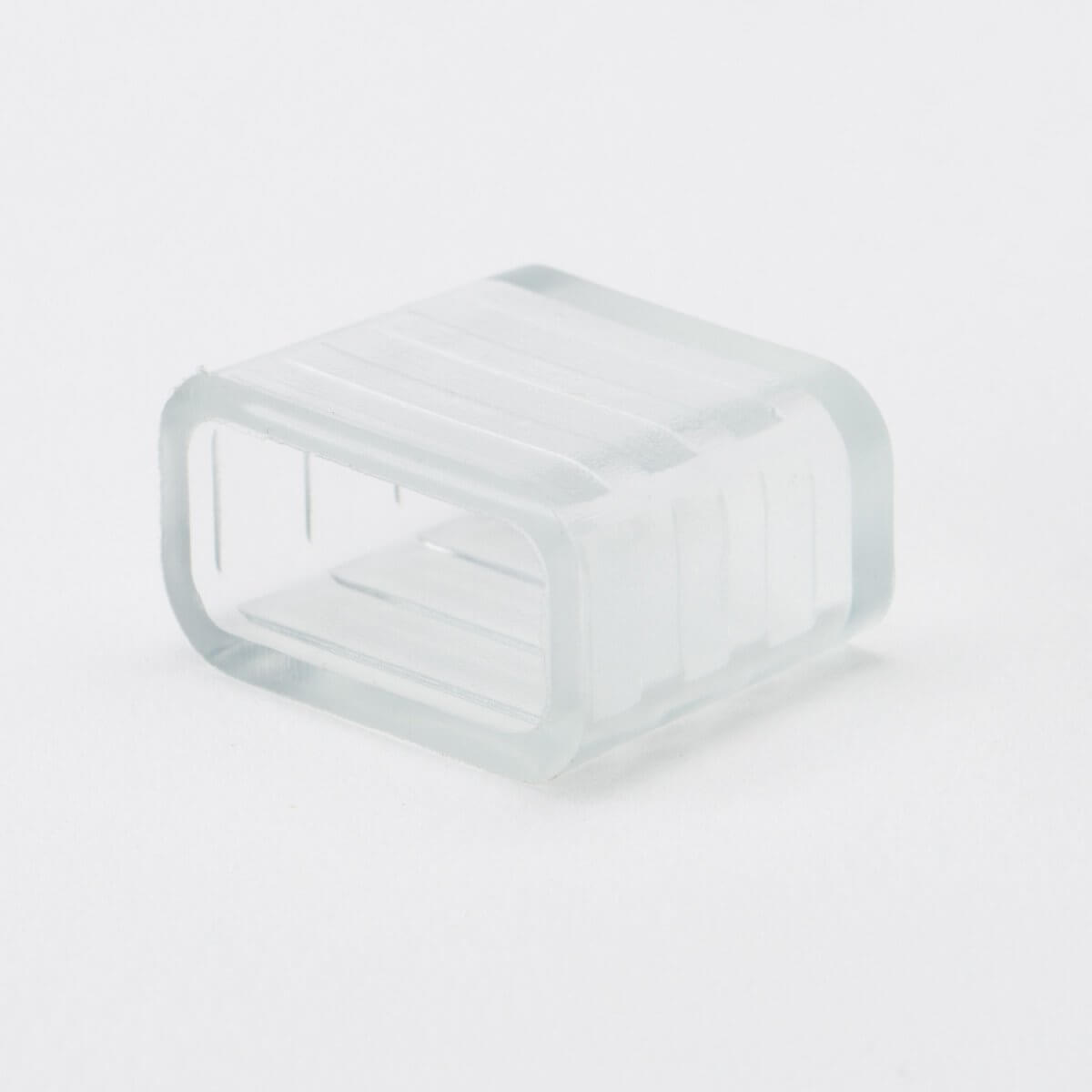 rectangular clear silicone strip light led end cap