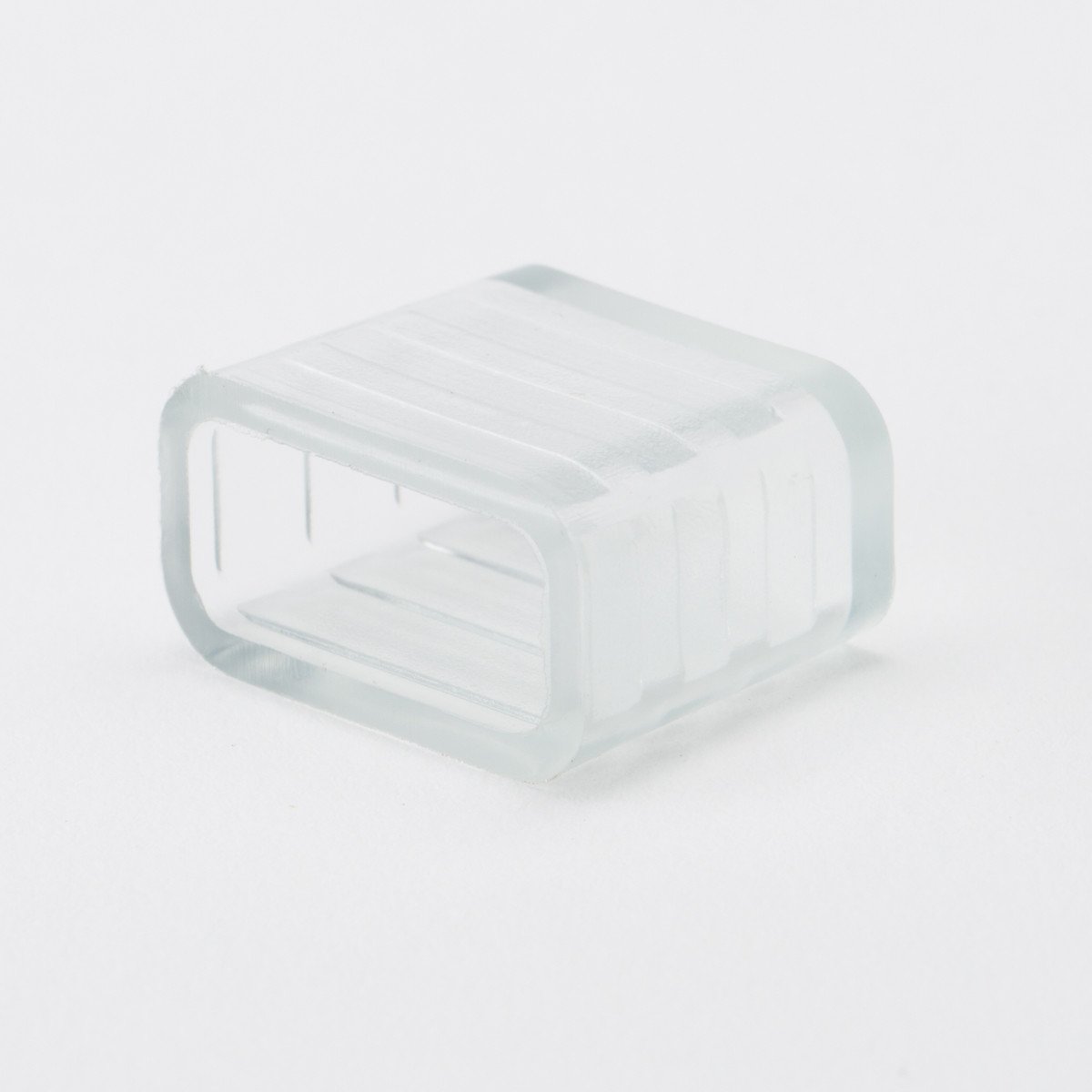 rectangular clear silicone strip light led end cap