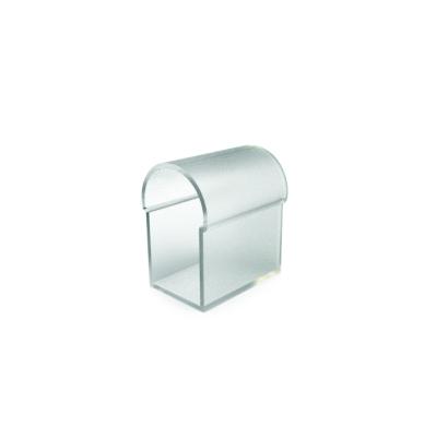 clear silicone rounded top, square bottom led end cap for neon light strips
