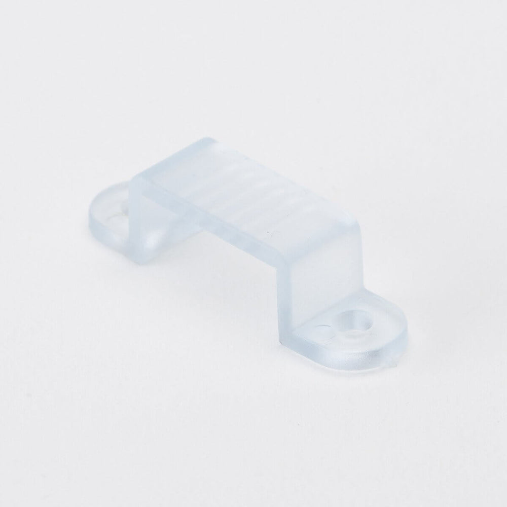 clear mounting bracket with screw holes
