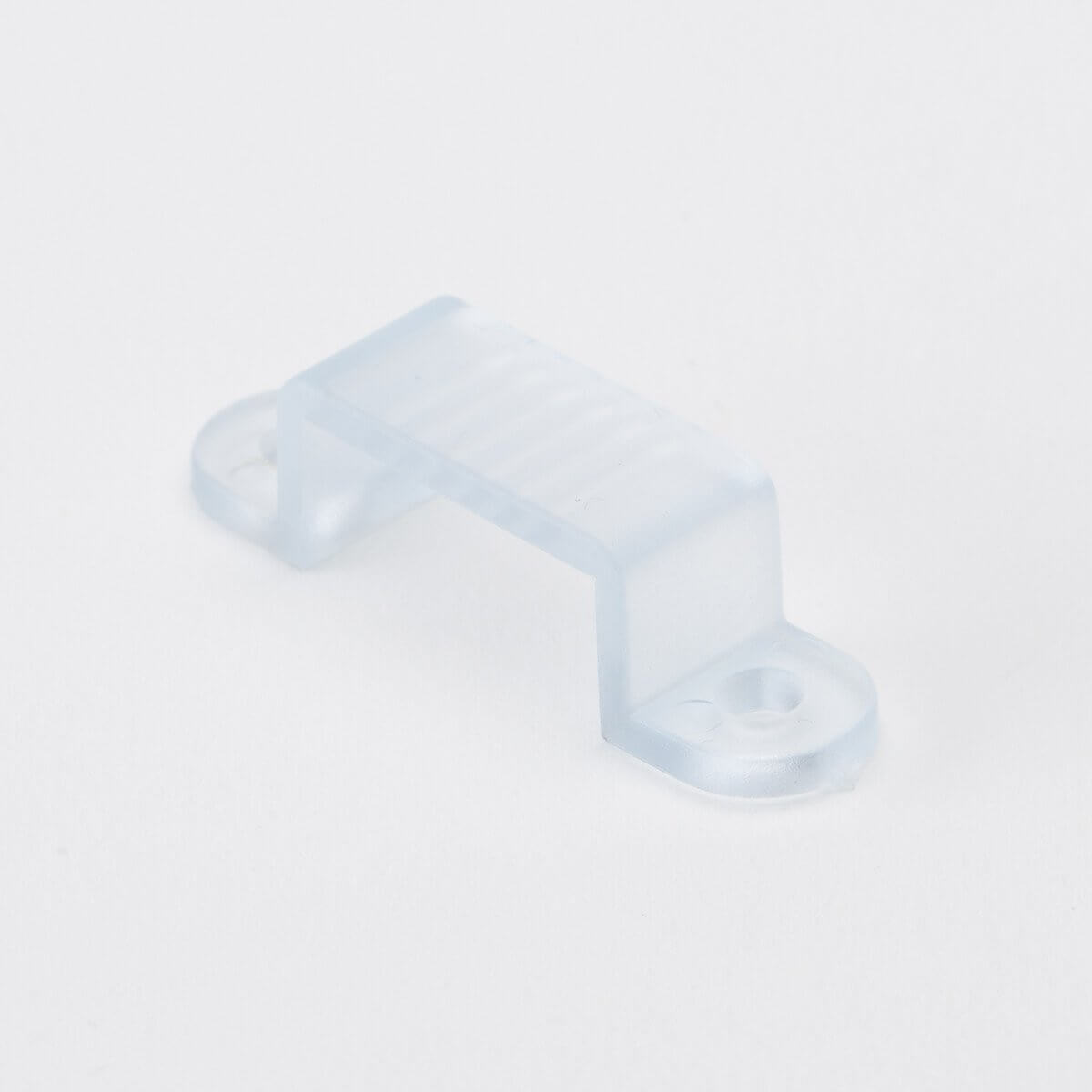 clear mounting bracket with screw holes
