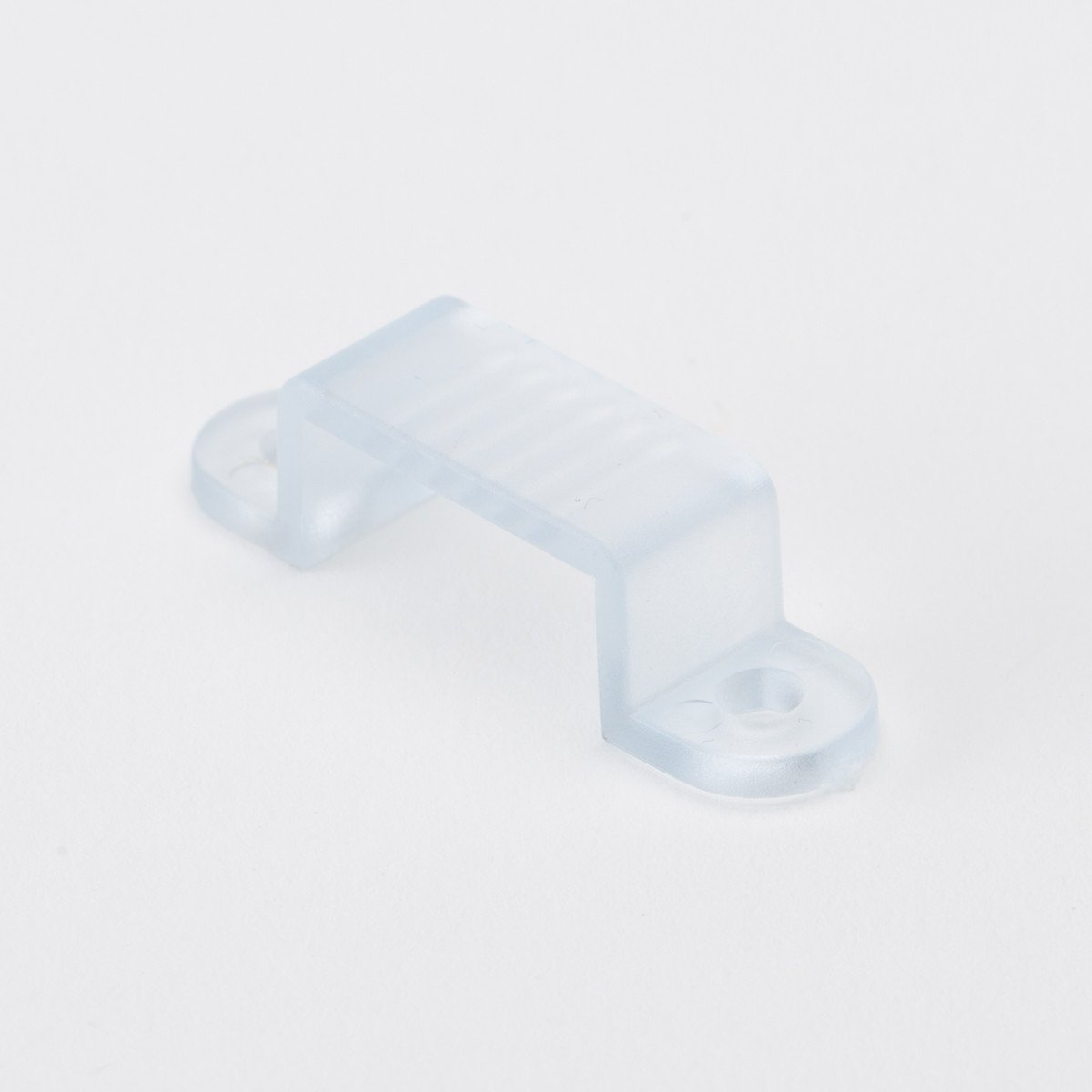clear mounting bracket with screw holes