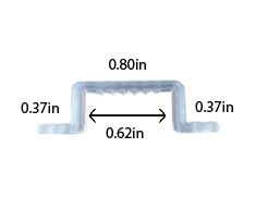 measurement diagram for lumilum mounting clips