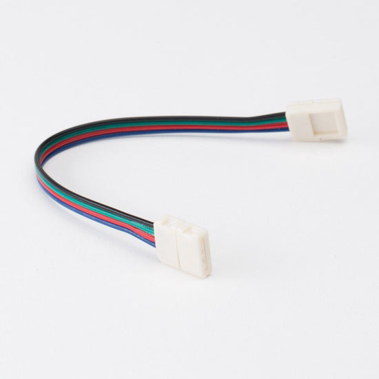 rgb wire clip with black green red blue wire and white led light clip at both ends
