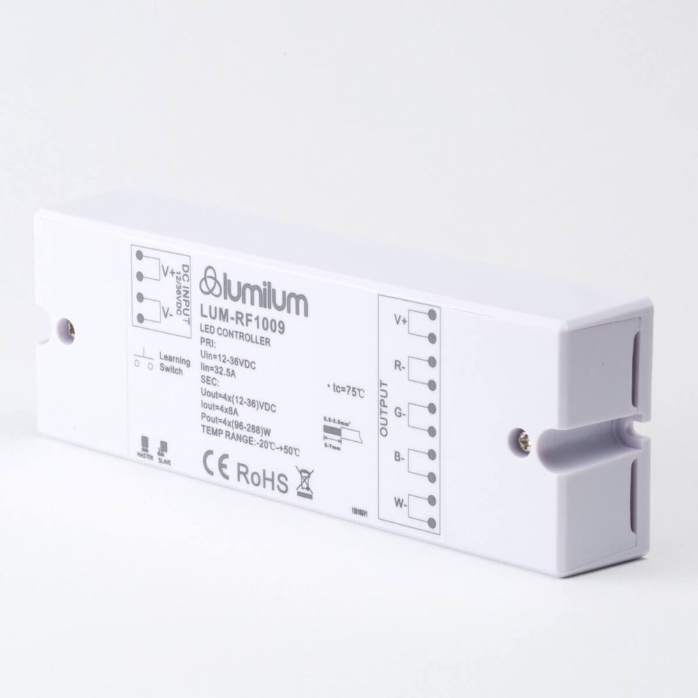 white modular lumilum branded dmx light controller