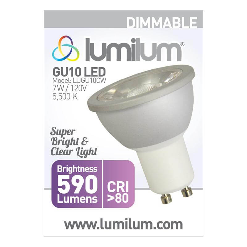 Ampoule LED GU10 7W 4000K 850lm Verre - CristalRecord