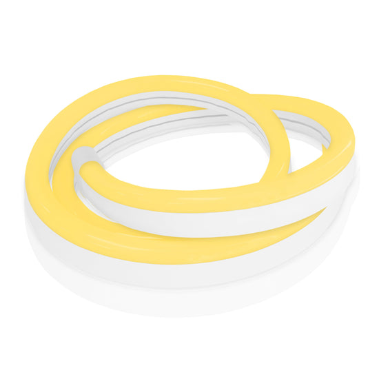 loosely coiled yellow neon led strip