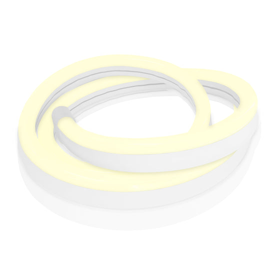 loosely coiled white neon led strip light