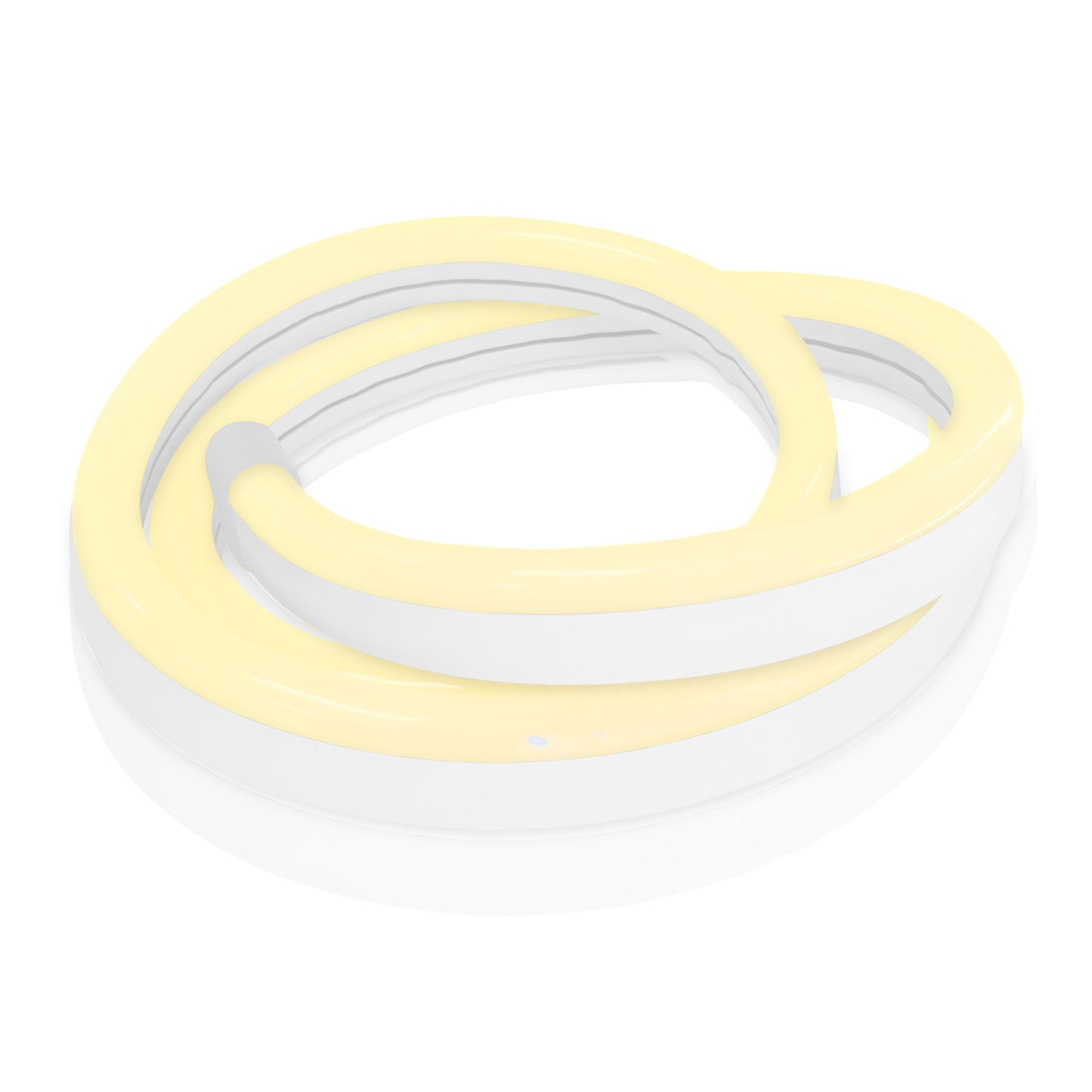 loosely coiled white neon led strip light